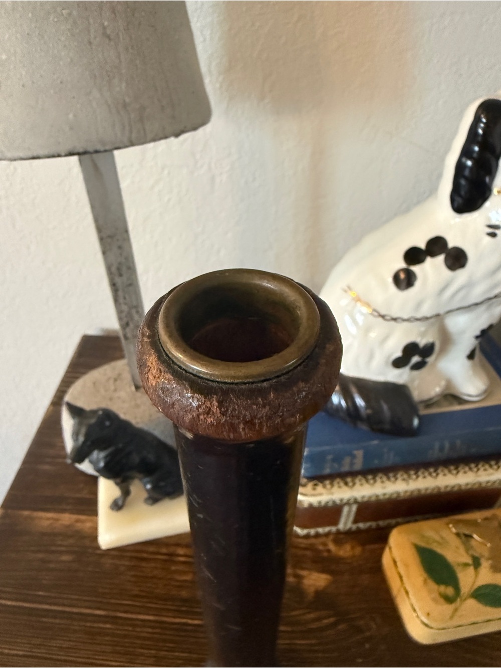 Vintage Distressed Beehive Black Wooden Industrial Bobbin - Picture 3 of 15